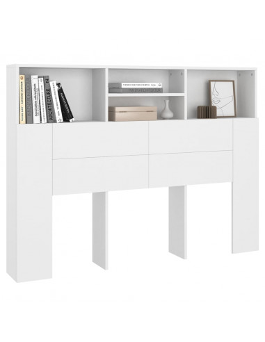 Testiera con Scomparti Bianca 140x19x103,5 cm