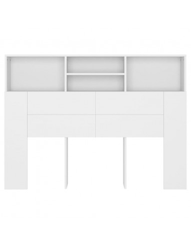 Testiera con Scomparti Bianca 140x19x103,5 cm