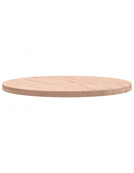 Piano per Tavolo Ø90x4 cm Rotondo in Legno Massello di Faggio