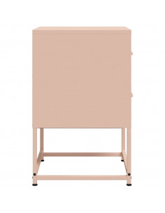 Comodini 2 pz Rosa 36x39x60,5 cm in Acciaio 2