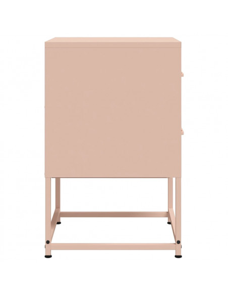 Comodini 2 pz Rosa 36x39x60,5 cm in Acciaio