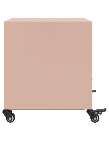 Comodini 2 pz Rosa 36x39x43,5 cm in Acciaio