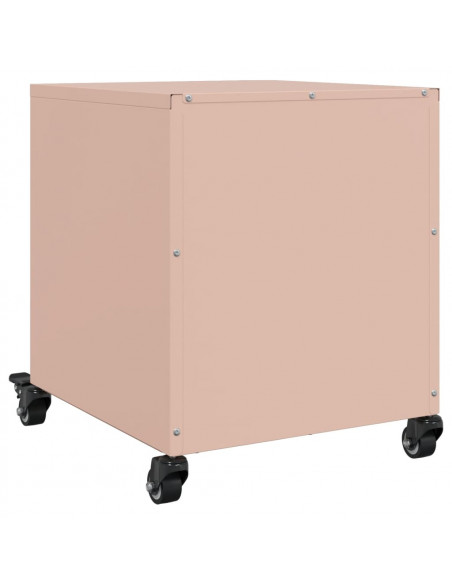 Comodini 2 pz Rosa 36x39x43,5 cm in Acciaio