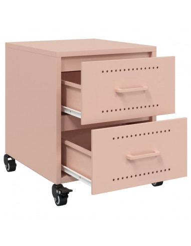 Comodini 2 pz Rosa 36x39x43,5 cm in Acciaio