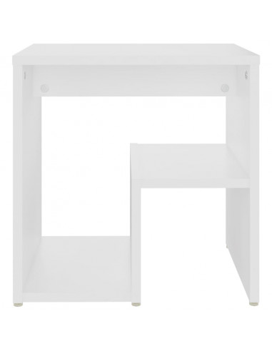 Comodini 2 pz Bianchi 40x30x40 cm in Legno Multistrato