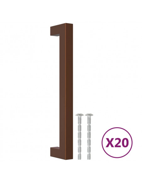 Maniglie per Mobili 20 pz Bronzo 160 mm in Acciaio Inox