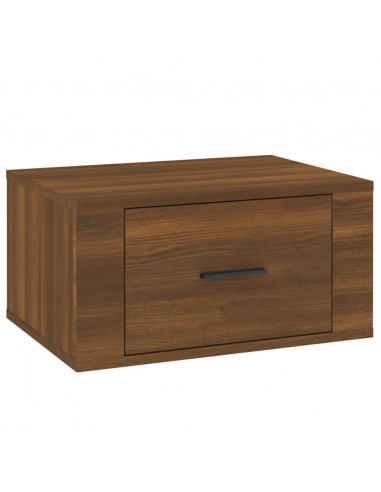 Comodino a Muro Rovere Marrone 50x36x25 cm