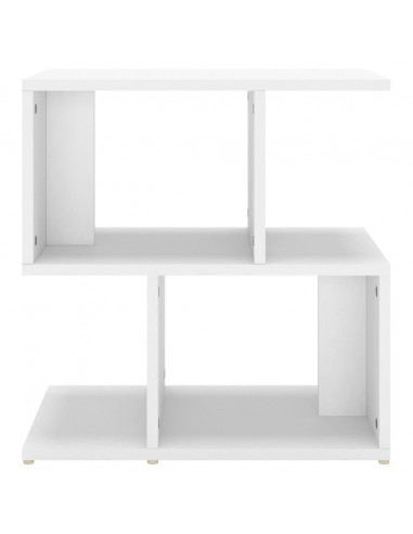 Comodini 2pz Bianchi 50x30x51,5 cm in Legno Multistrato