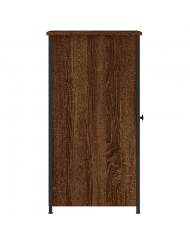 Comodino Rovere Marrone 32x42x80 cm in Legno Multistrato