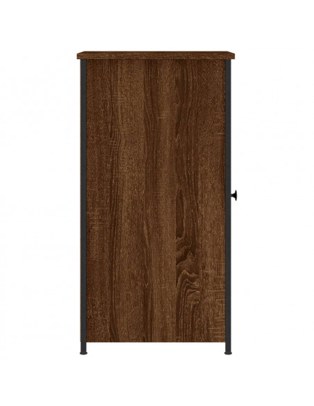 Comodino Rovere Marrone 32x42x80 cm in Legno Multistrato