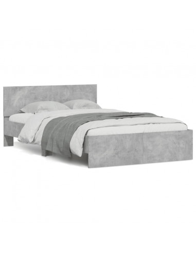 Giroletto con Testiera Grigio Cemento 120x200 cm