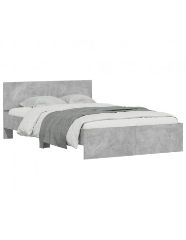 Giroletto con Testiera Grigio Cemento 120x200 cm