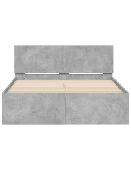Giroletto con Testiera Grigio Cemento 120x200 cm