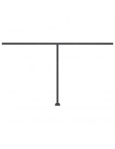 Tenda da Sole Retrattile Manuale LED 450x300 cm Gialla Bianca