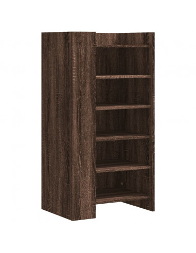 Scarpiera Rovere Marrone 52x37,5x100 cm in Legno Multistrato