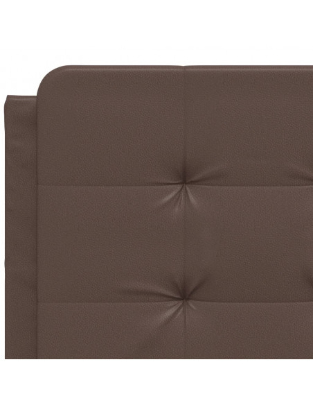 Giroletto con Testiera Marrone 120x200 cm in Similpelle