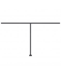 Tenda da Sole Retrattile Manuale LED 450x350 cm Gialla Bianca