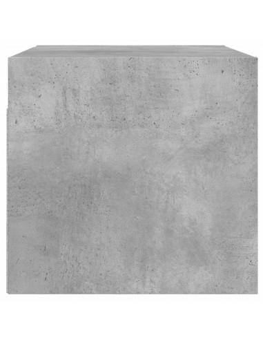 Mobile a Muro con Ante in Vetro Grigio Cemento 68,5x37x35 cm