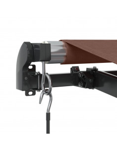 Tenda da Sole Retrattile Manuale Marrone 400x350 cm