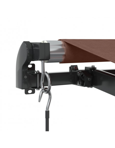 Tenda da Sole Retrattile Manuale Marrone 400x350 cm