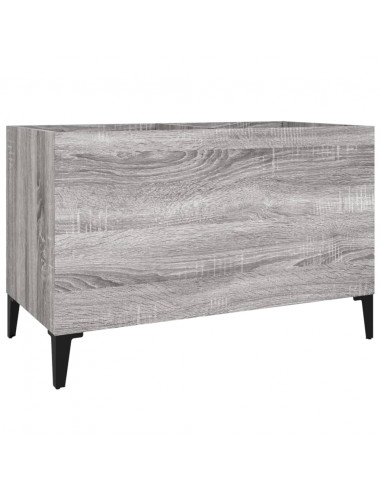 Mobile Porta Dischi Grigio Sonoma 74,5x38x48 Legno Multistrato