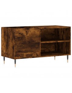 Mobile Porta Dischi Rovere Fumo 85x38x48 cm Legno Multistrato 2