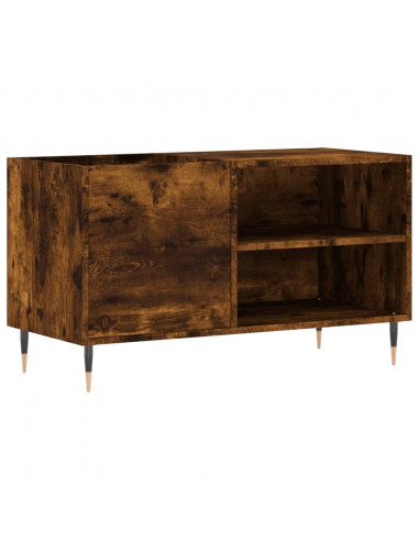 Mobile Porta Dischi Rovere Fumo 85x38x48 cm Legno Multistrato