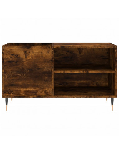 Mobile Porta Dischi Rovere Fumo 85x38x48 cm Legno Multistrato