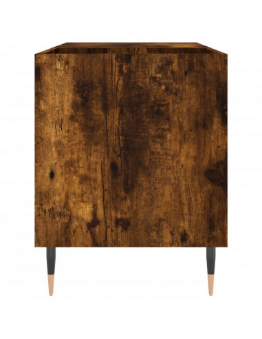 Mobile Porta Dischi Rovere Fumo 85x38x48 cm Legno Multistrato
