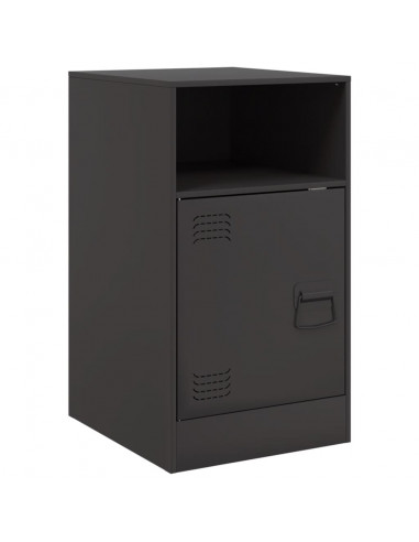 Comodini 2 pz Neri 34,5x39x62 cm in Acciaio