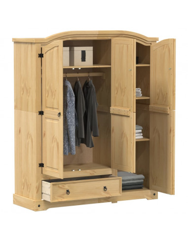 Armadio Corona 151,5x52x186 cm in Legno Massello di Pino