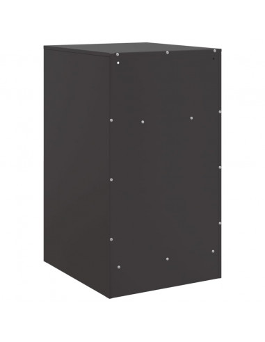 Comodini 2 pz Neri 34,5x39x62 cm in Acciaio