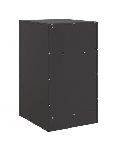Comodini 2 pz Neri 34,5x39x62 cm in Acciaio