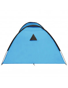 Tenda Igloo da Campeggio 650x240x190 cm per 8 Persone Blu