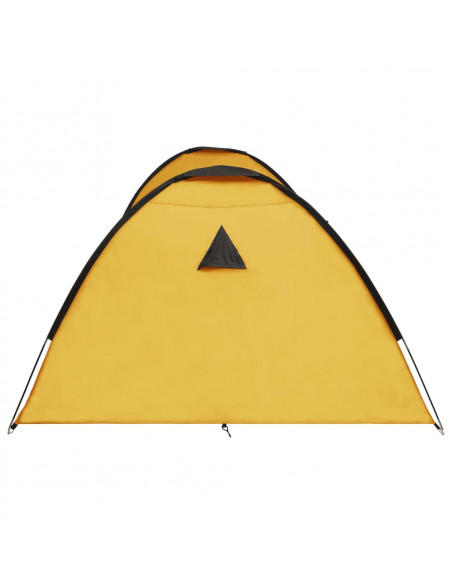 Tenda Igloo da Campeggio 650x240x190 cm per 8 Persone Gialla