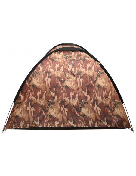 Tenda Igloo da Campeggio 650x240x190 cm per 8 Persone Mimetica