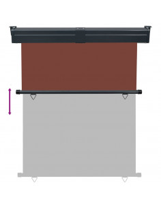 Tenda Laterale per Terrazzo 140x250 cm Marrone