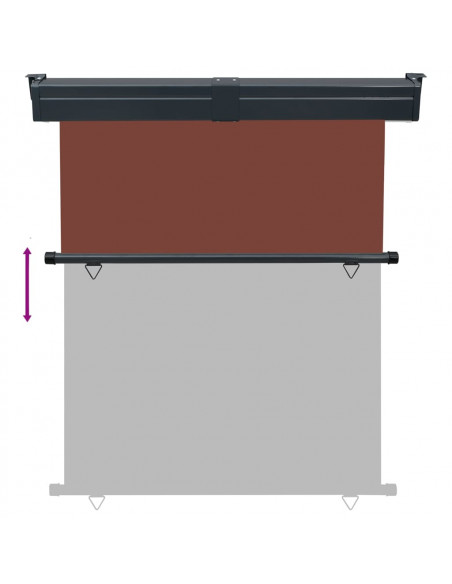 Tenda Laterale per Terrazzo 140x250 cm Marrone