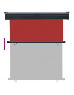 Tenda Laterale per Terrazzo 140x250 cm Rossa