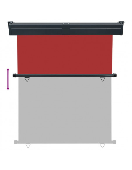 Tenda Laterale per Terrazzo 140x250 cm Rossa