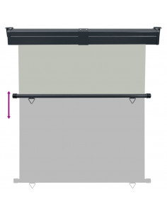 Tenda Laterale per Terrazzo 160x250 cm Grigia