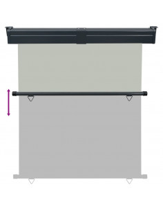 Tenda Laterale per Terrazzo 170x250 cm Grigia