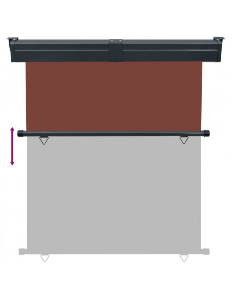 Tenda Laterale per Terrazzo 170x250 cm Marrone