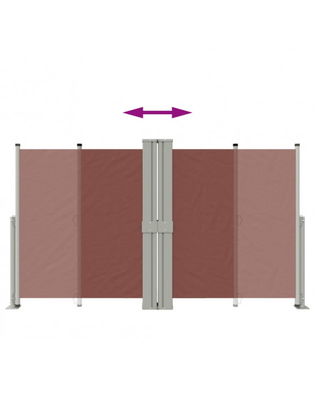Tenda Laterale Retrattile Marrone 140x1200 cm