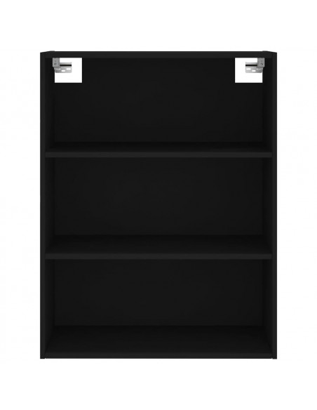 Credenza Nera 69,5x32,5x180 cm Legno Multistrato