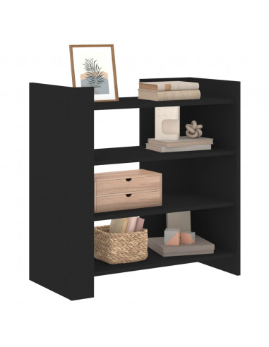 Credenza Nera 73,5x35x75 cm in Legno Multistrato