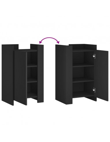 Credenza Nera 45x35x75 cm in Legno Multistrato