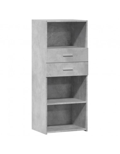 Credenza Grigio Cemento 50x42,5x124 cm in Legno Multistrato