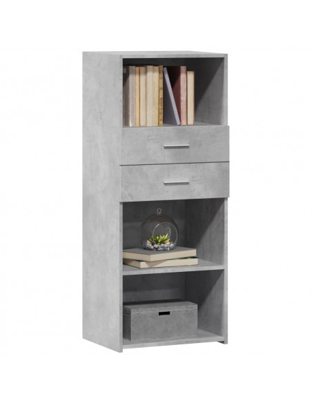 Credenza Grigio Cemento 50x42,5x124 cm in Legno Multistrato