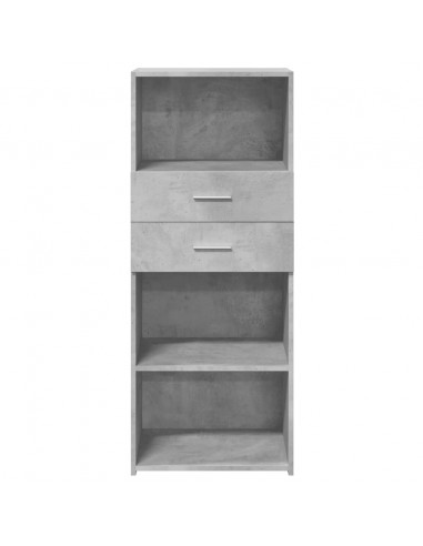 Credenza Grigio Cemento 50x42,5x124 cm in Legno Multistrato